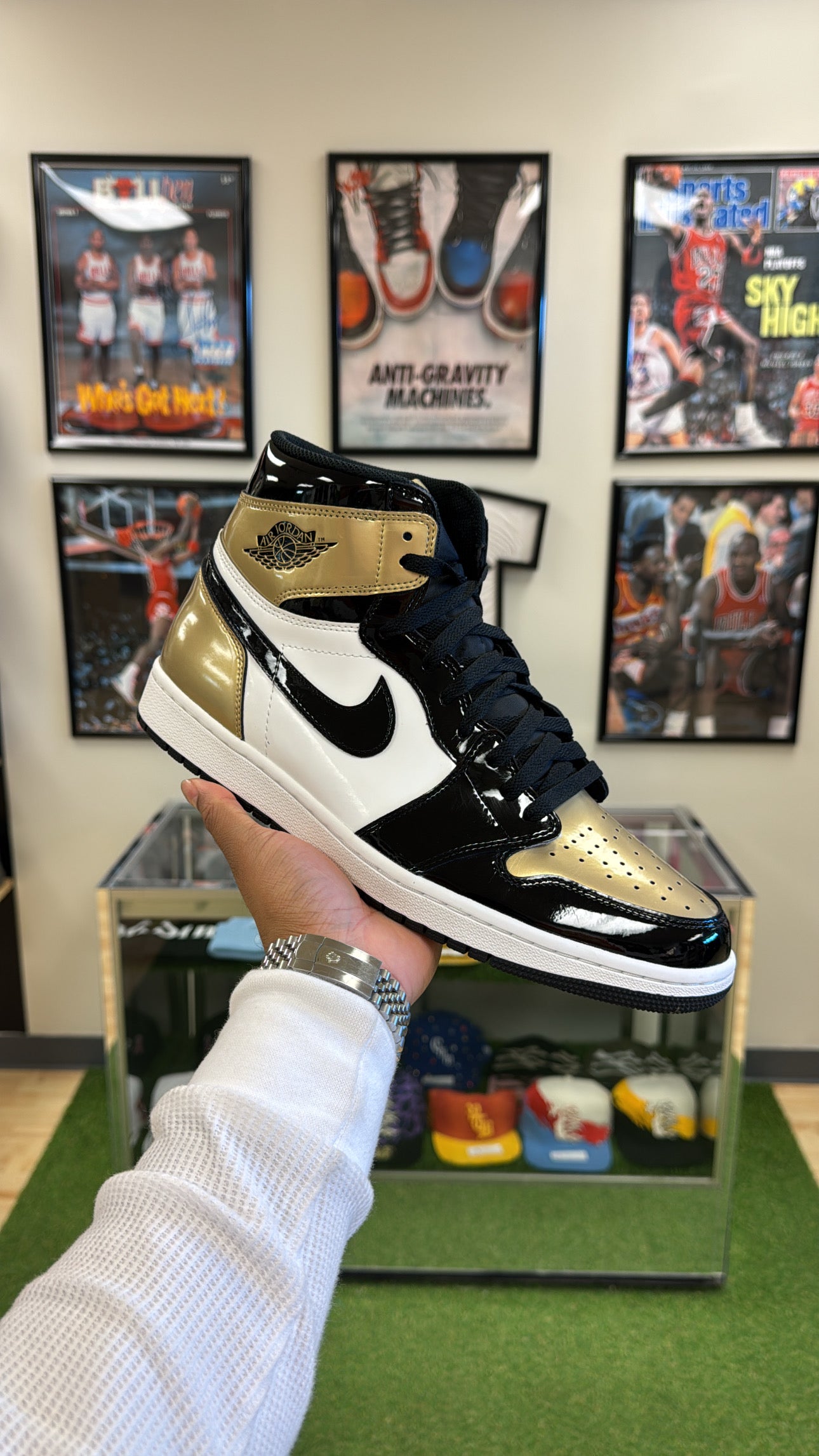 Jordan 1 Retro High NRG “Patent Gold Toe” (Sz 13)
