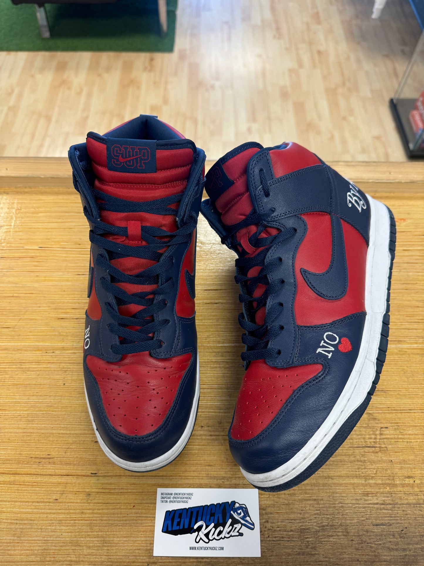 SB Dunk High “Supreme By Any Means Navy” (Sz 12)
