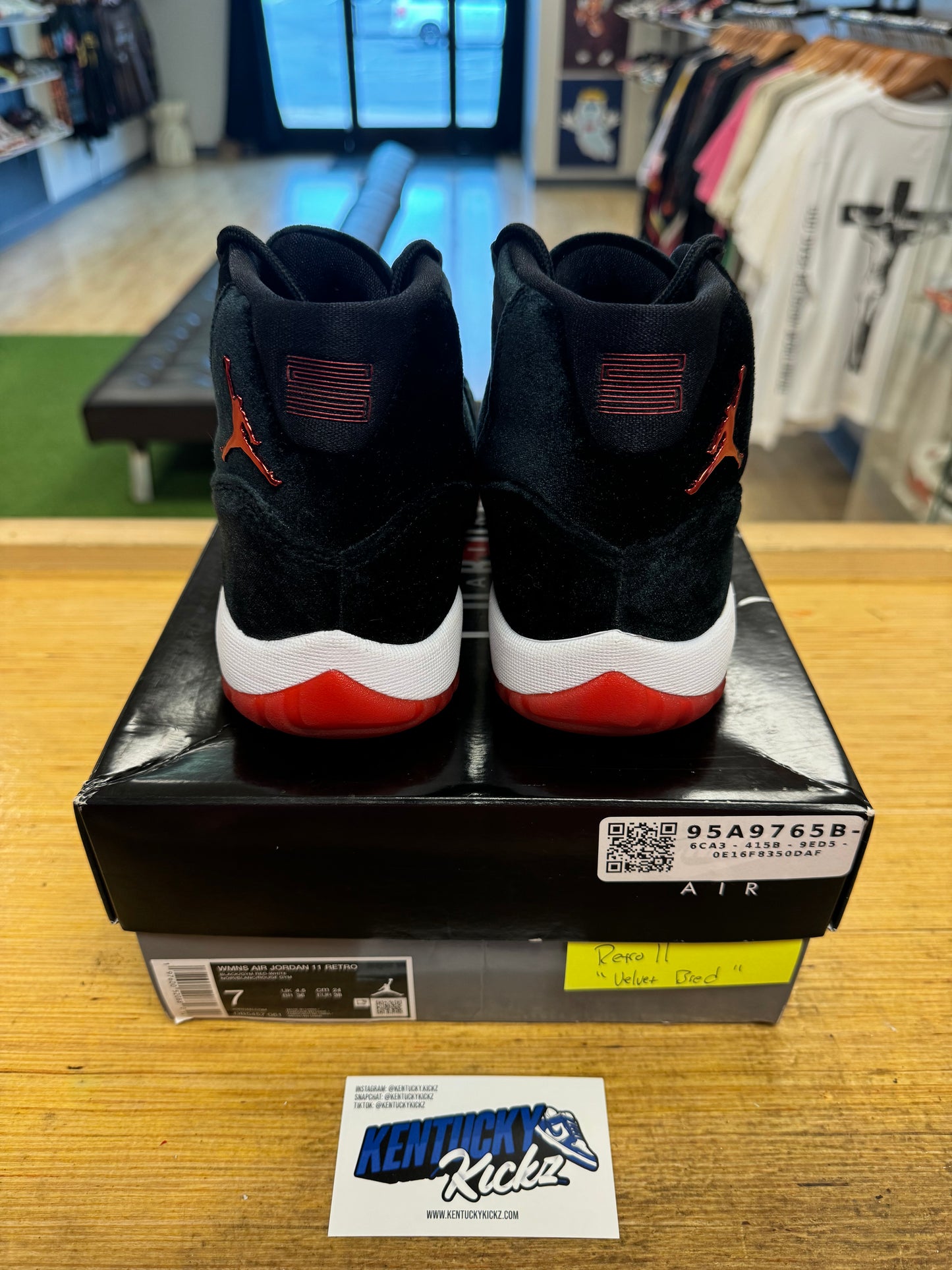 Jordan 11 Retro “Bred Velvet” (Sz 7W / 5.5Y)