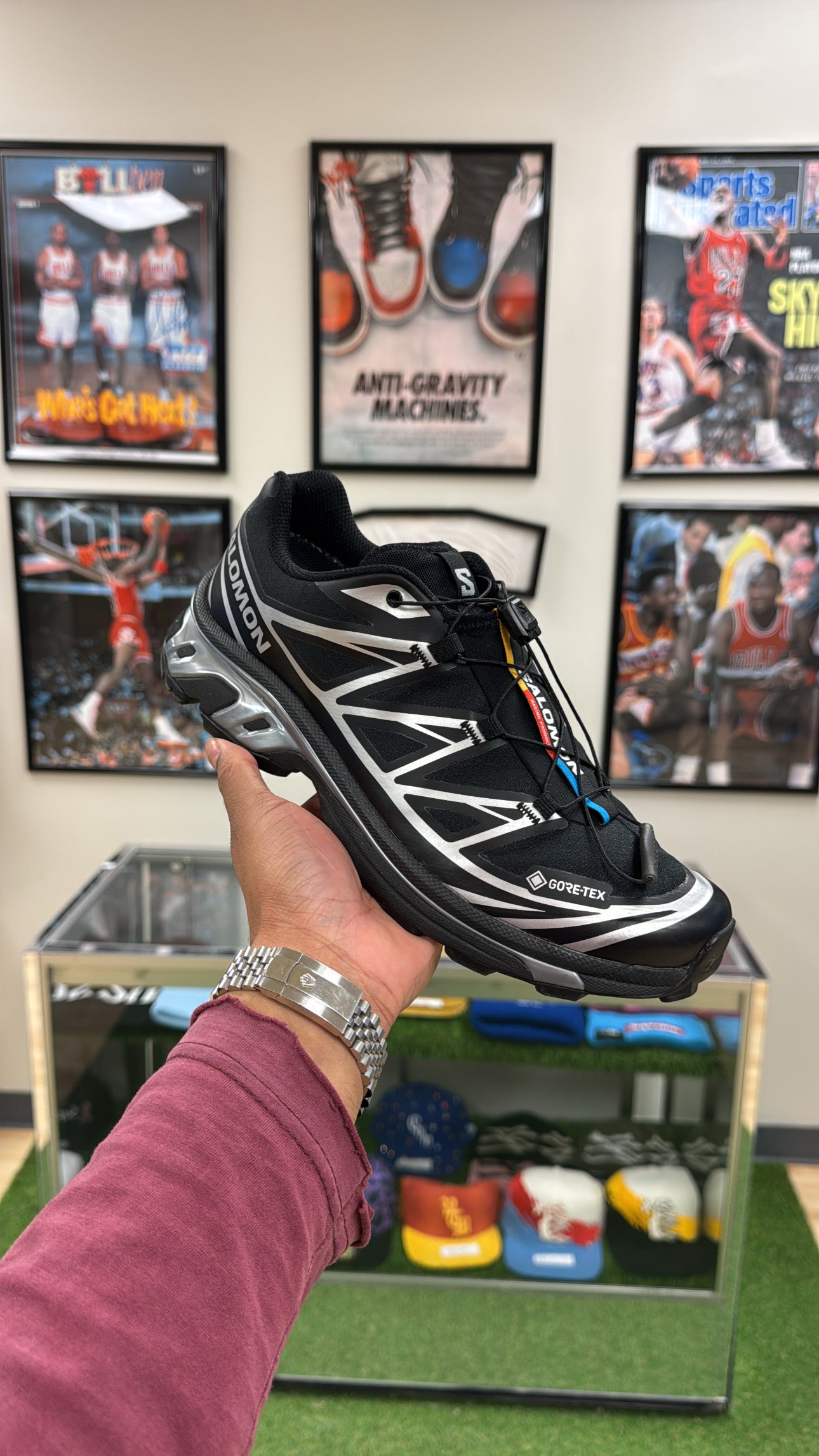 Salomon XT-6 Gore-Tex “Black Silver” (Sz 9)