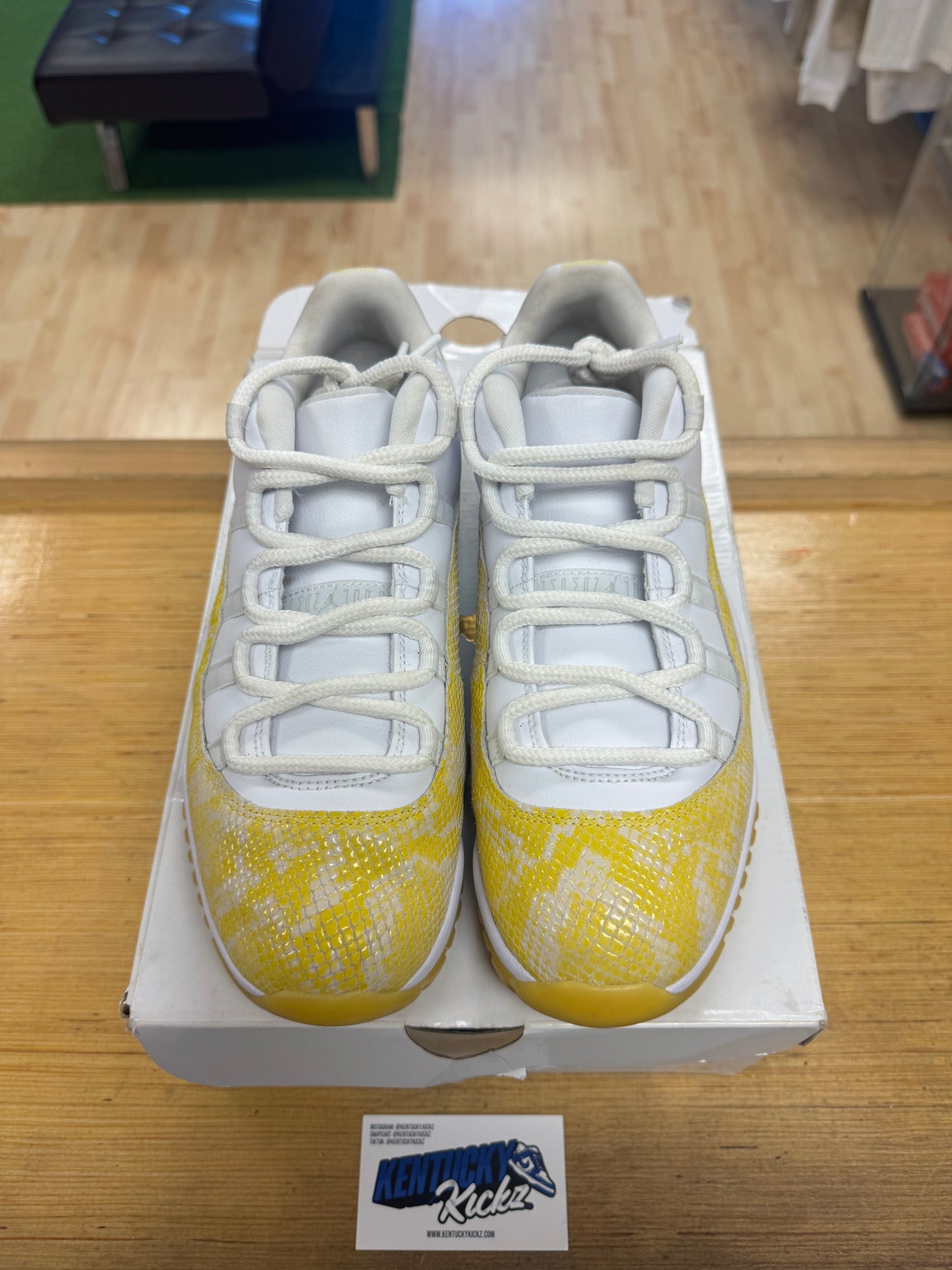 Jordan 11 Low Retro “Yellow Snakeskin” (Sz 9 Men)