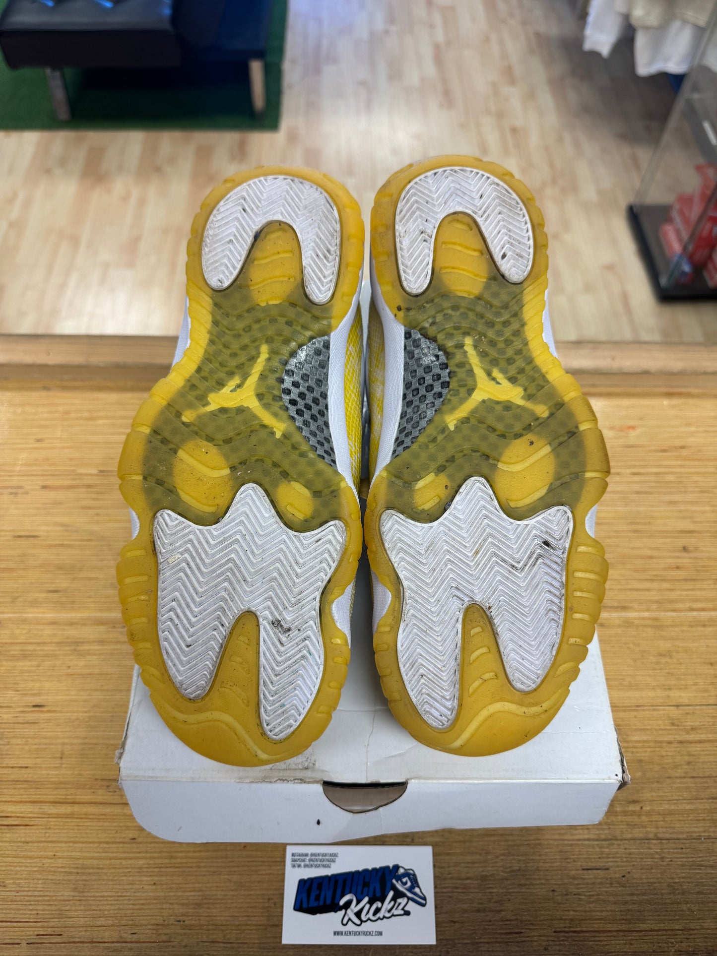 Jordan 11 Retro Low “Yellow Snakeskin” (Sz 11.5W / 10 Men)