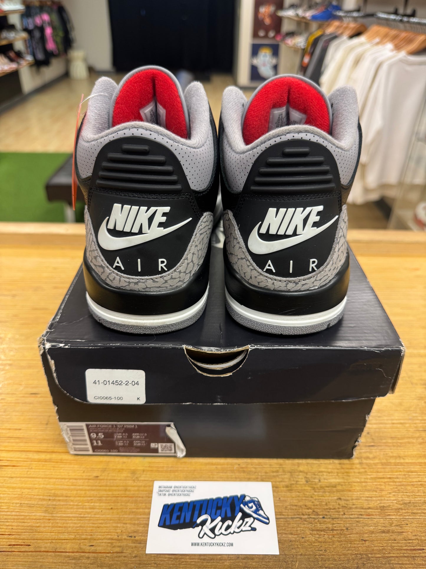 Jordan 3 Retro “Black Cement” (Sz 9.5)
