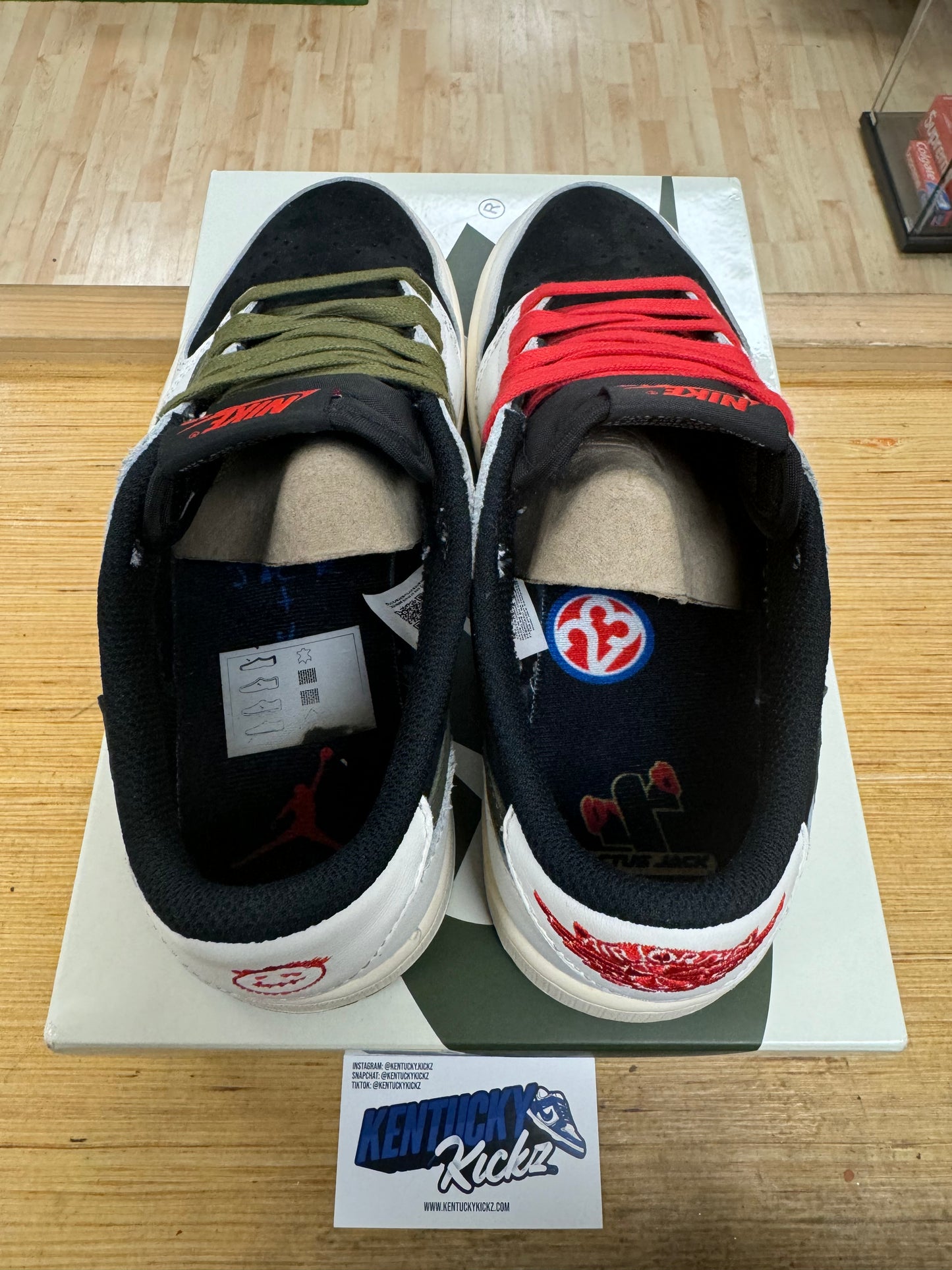 Jordan 1 Retro Low OG SP “Travis Scott Olive” (Sz 7W / 5.5Y)