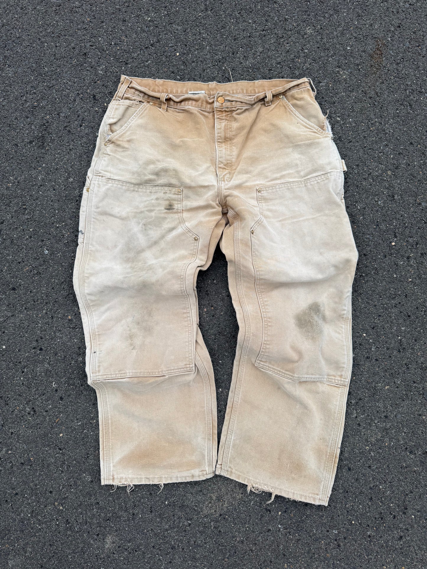 “VINTAGE” Faded Tan Carhartt Double knee Jeans - 40 x 30