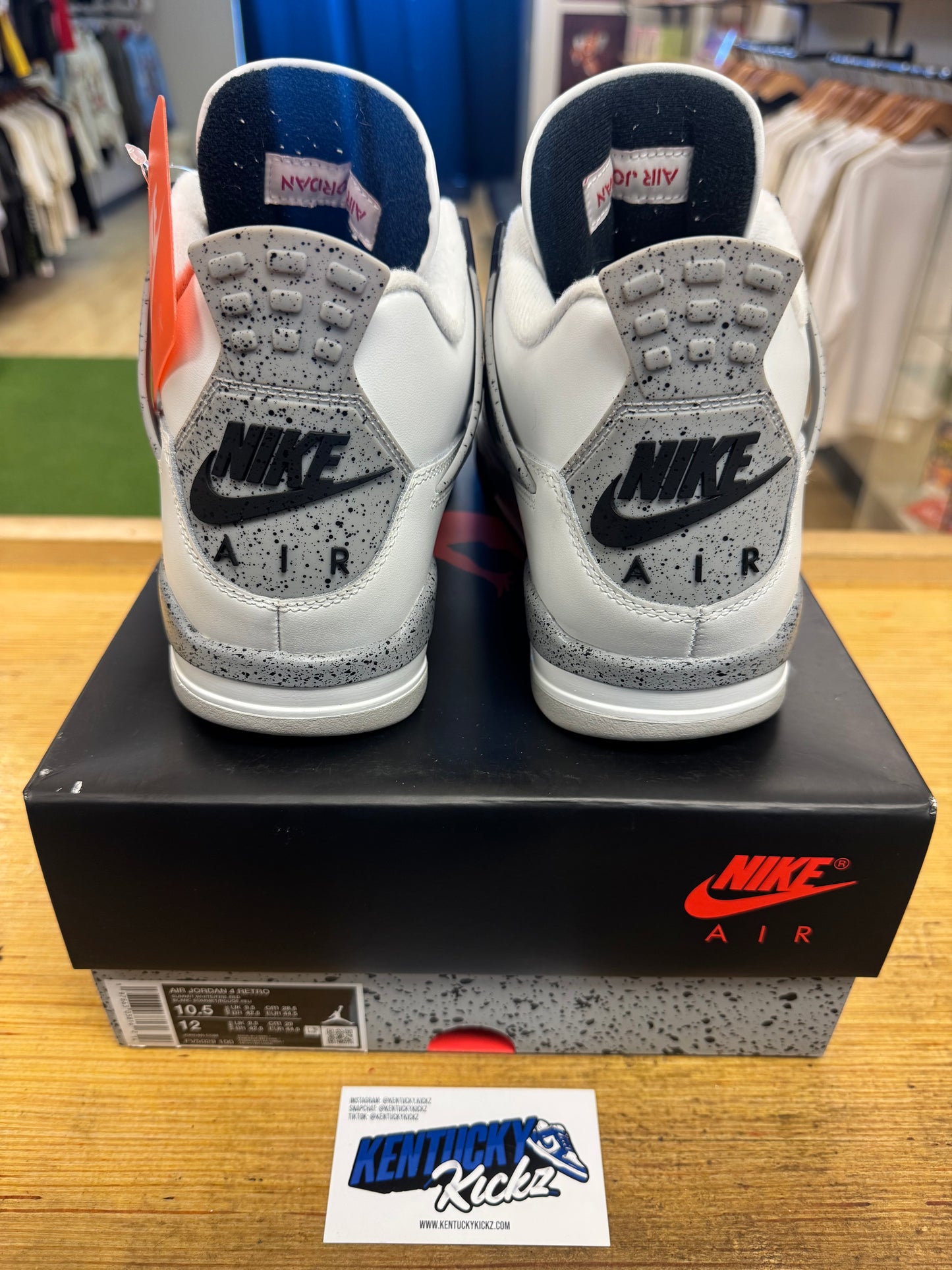 Jordan 4 Retro “White Cement” 2025 (Sz 10.5)