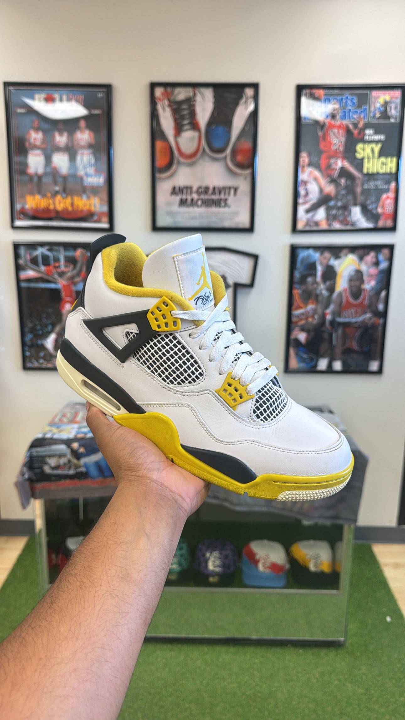 Jordan 4 Retro “Vivid Sulfur” (Sz 12W / 10.5 Men)