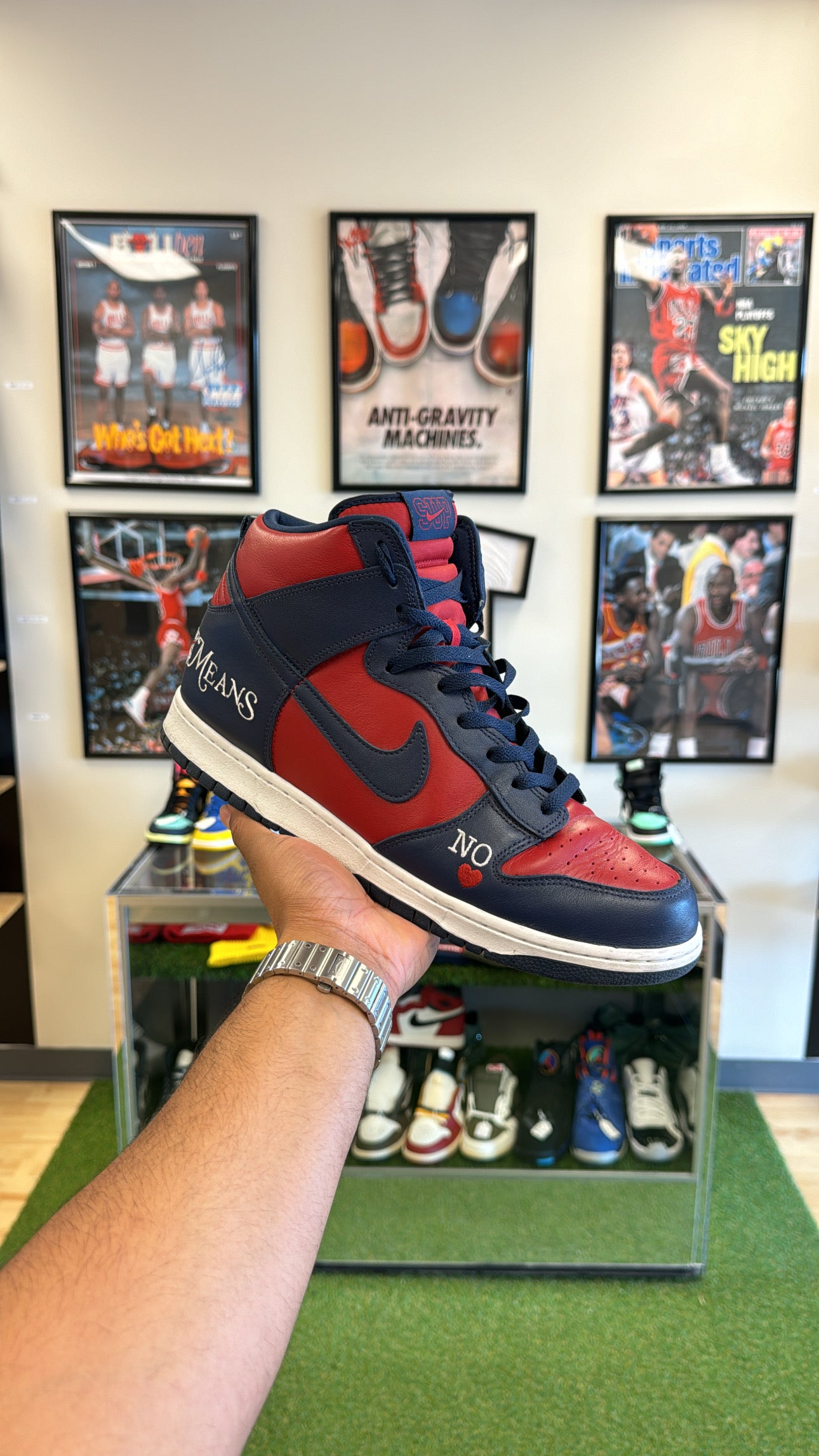 SB Dunk High “Supreme By Any Means Navy” (Sz 12)