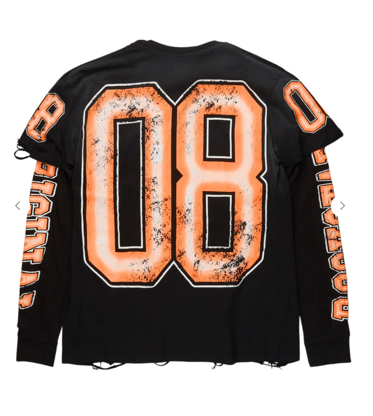 “ROCKSTAR ORIGINAL” Jesus Black/Orange Double Layer Long Sleeve
