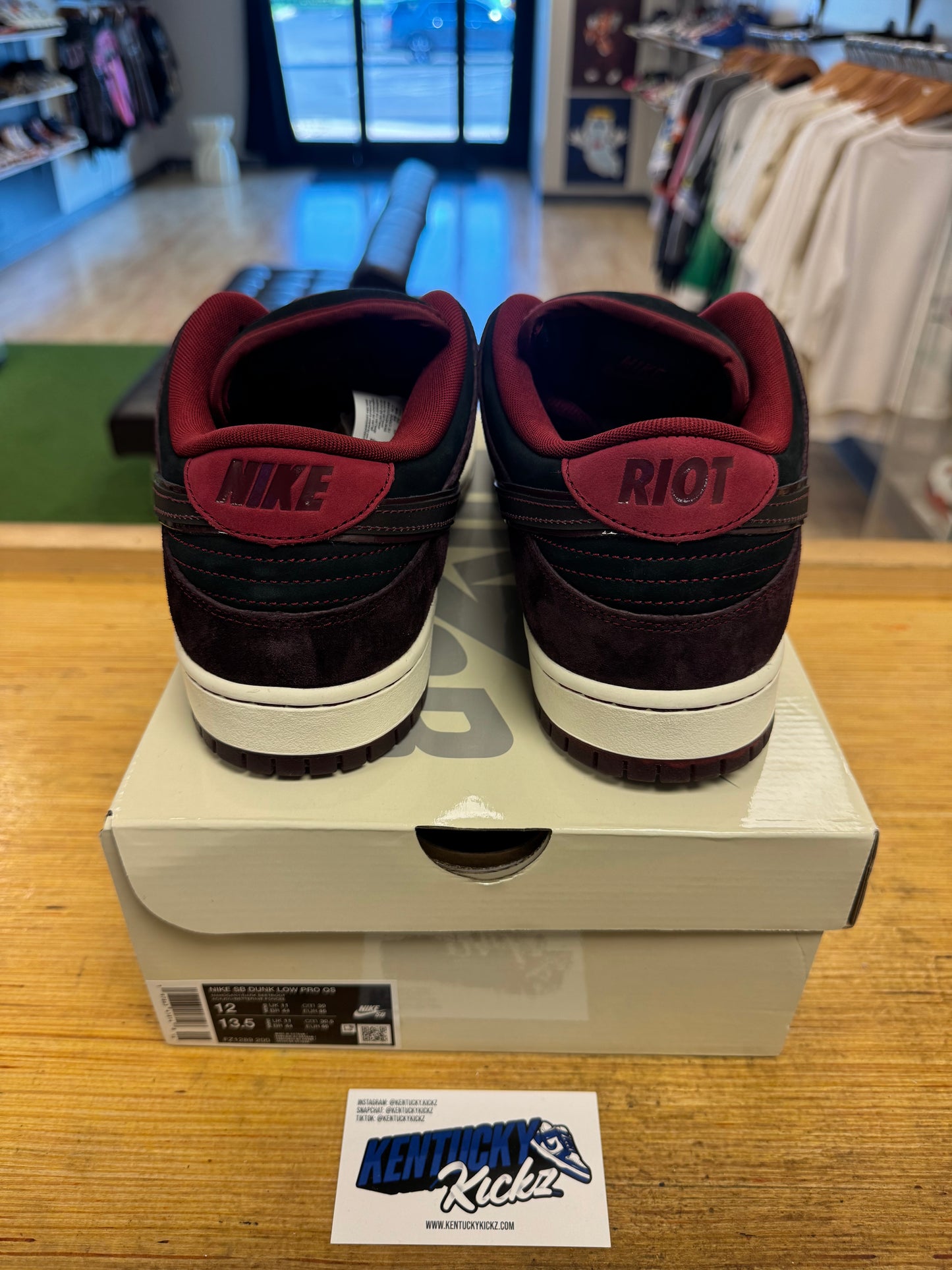 SB Dunk Low “Riot Skateshop” (Sz 12)