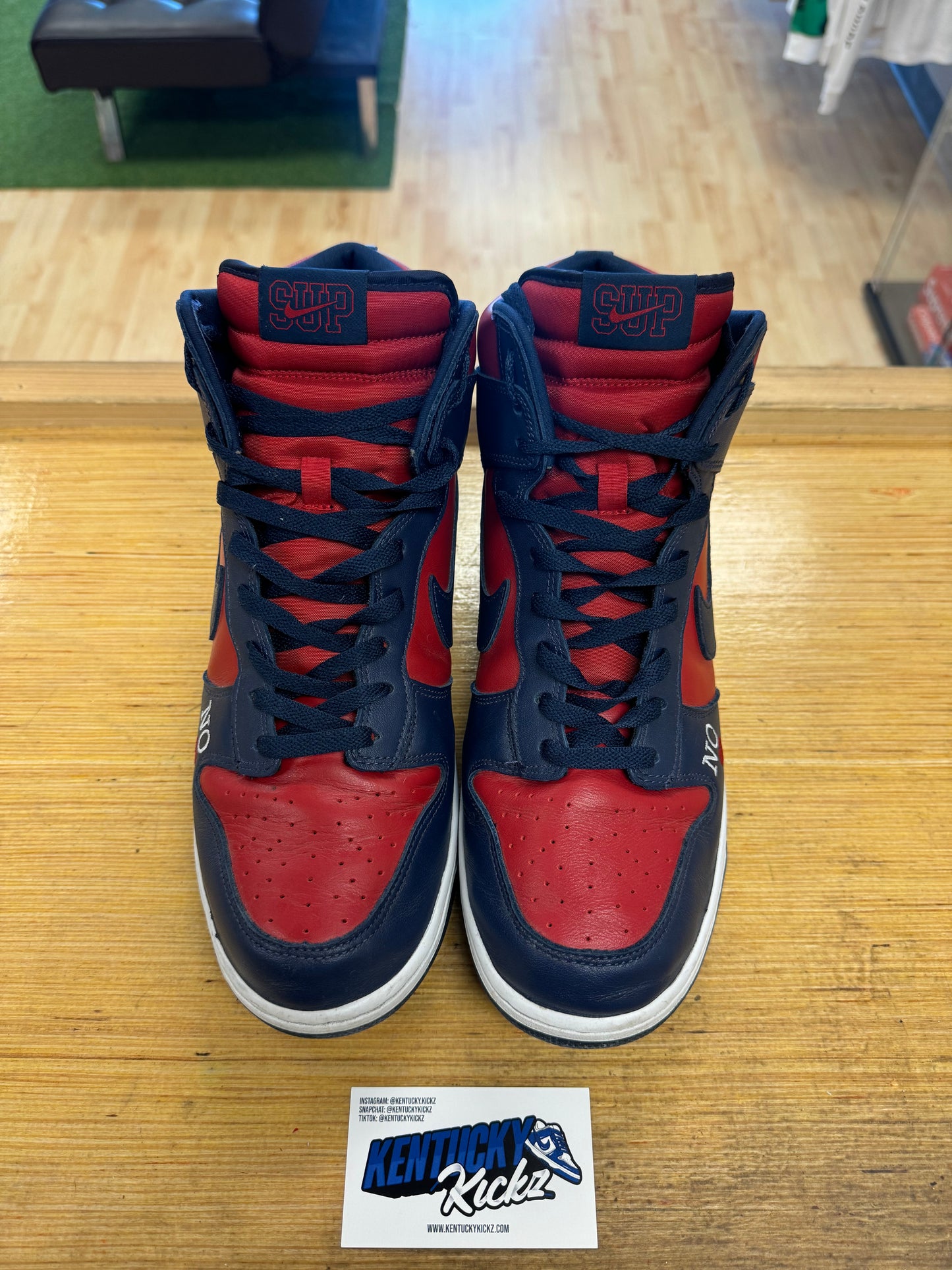SB Dunk High “Supreme By Any Means Navy” (Sz 12)