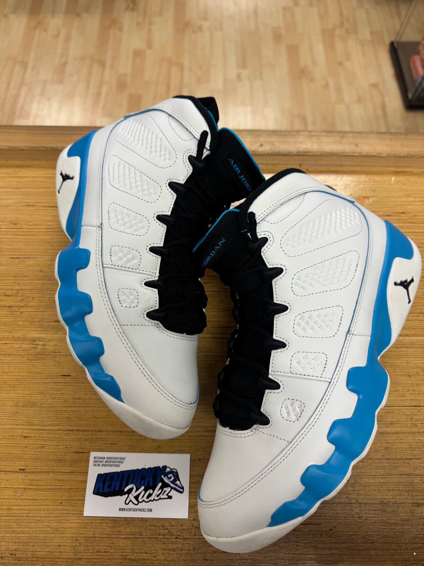 Jordan 9 Retro “Powder Blue” (Sz 10.5)