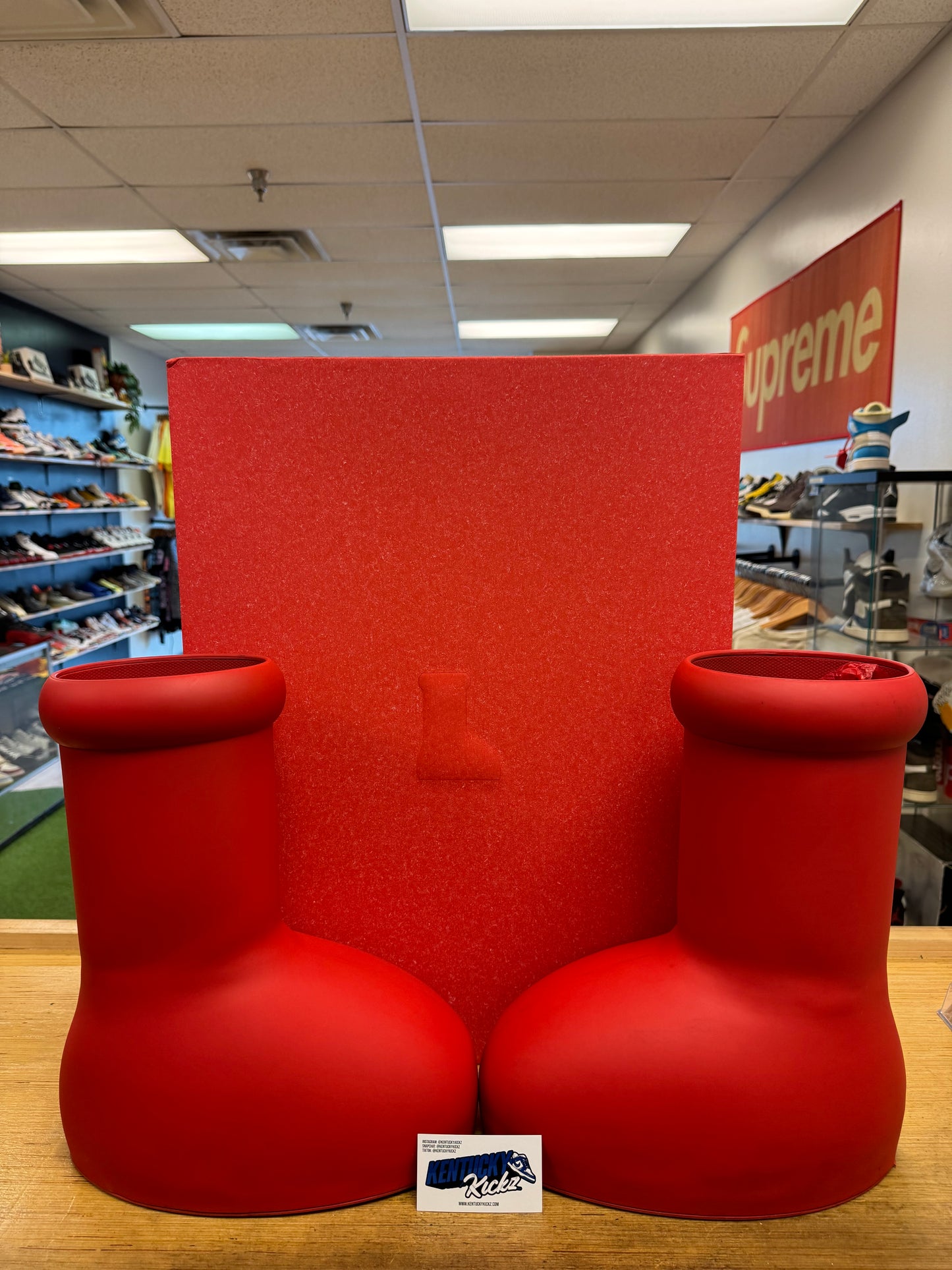 MSCHF “Big Red Boots” (Sz 10)