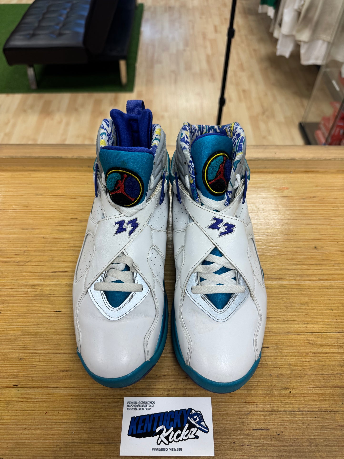 Jordan 8 Retro “White Aqua” (Sz 11W / 9.5 Men)