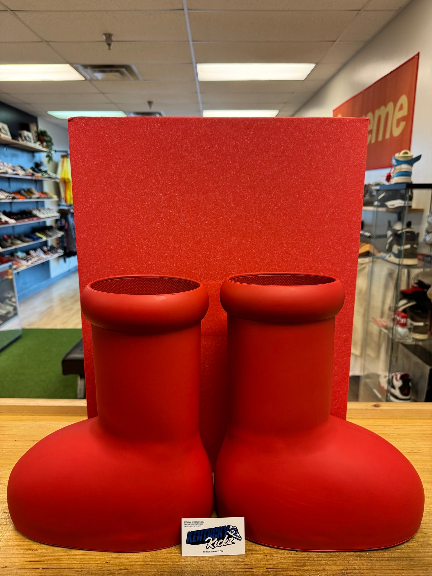 MSCHF “Big Red Boots” (Sz 10)