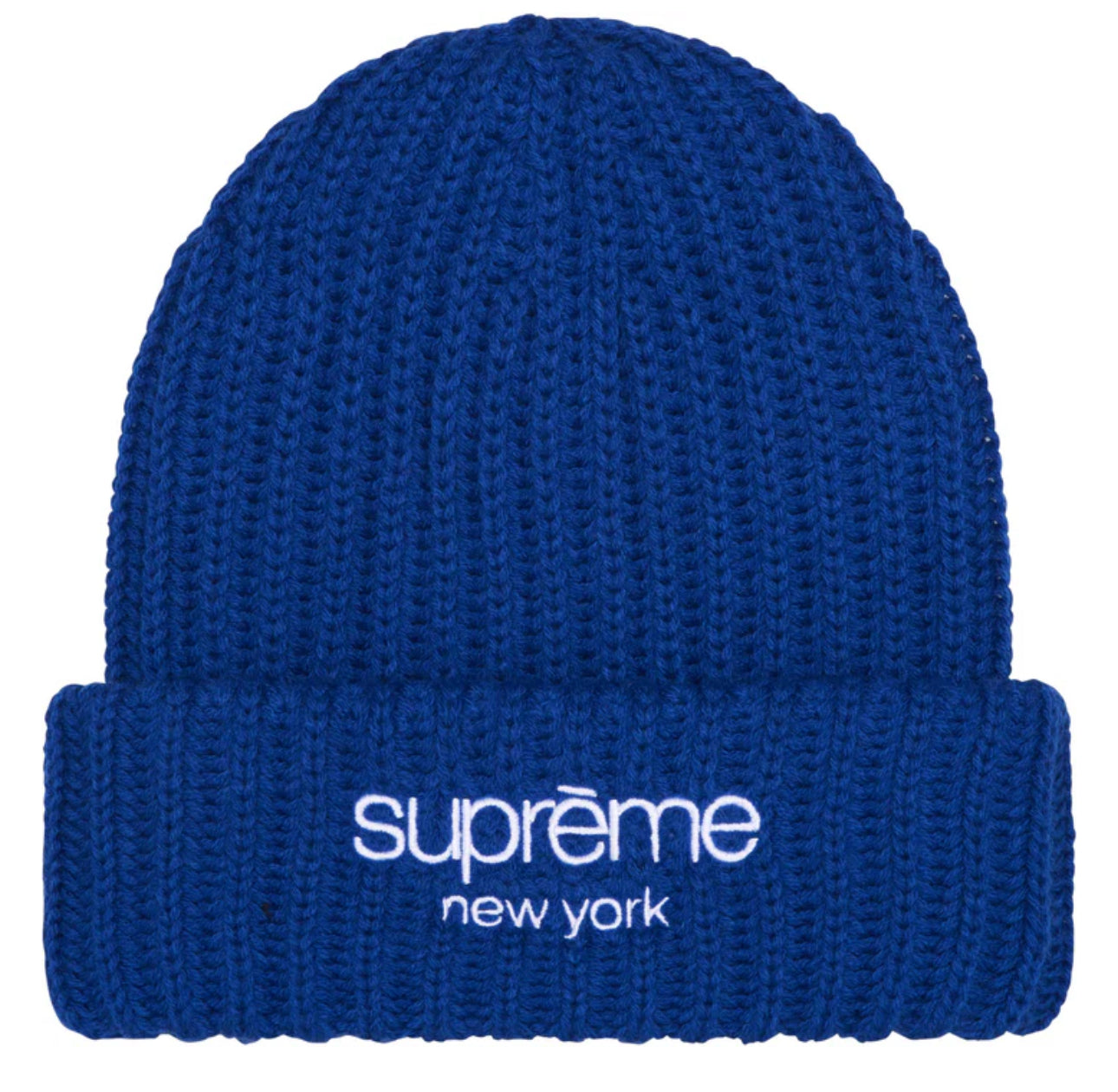 “Supreme” Chunky Rib Classic Logo Beanie