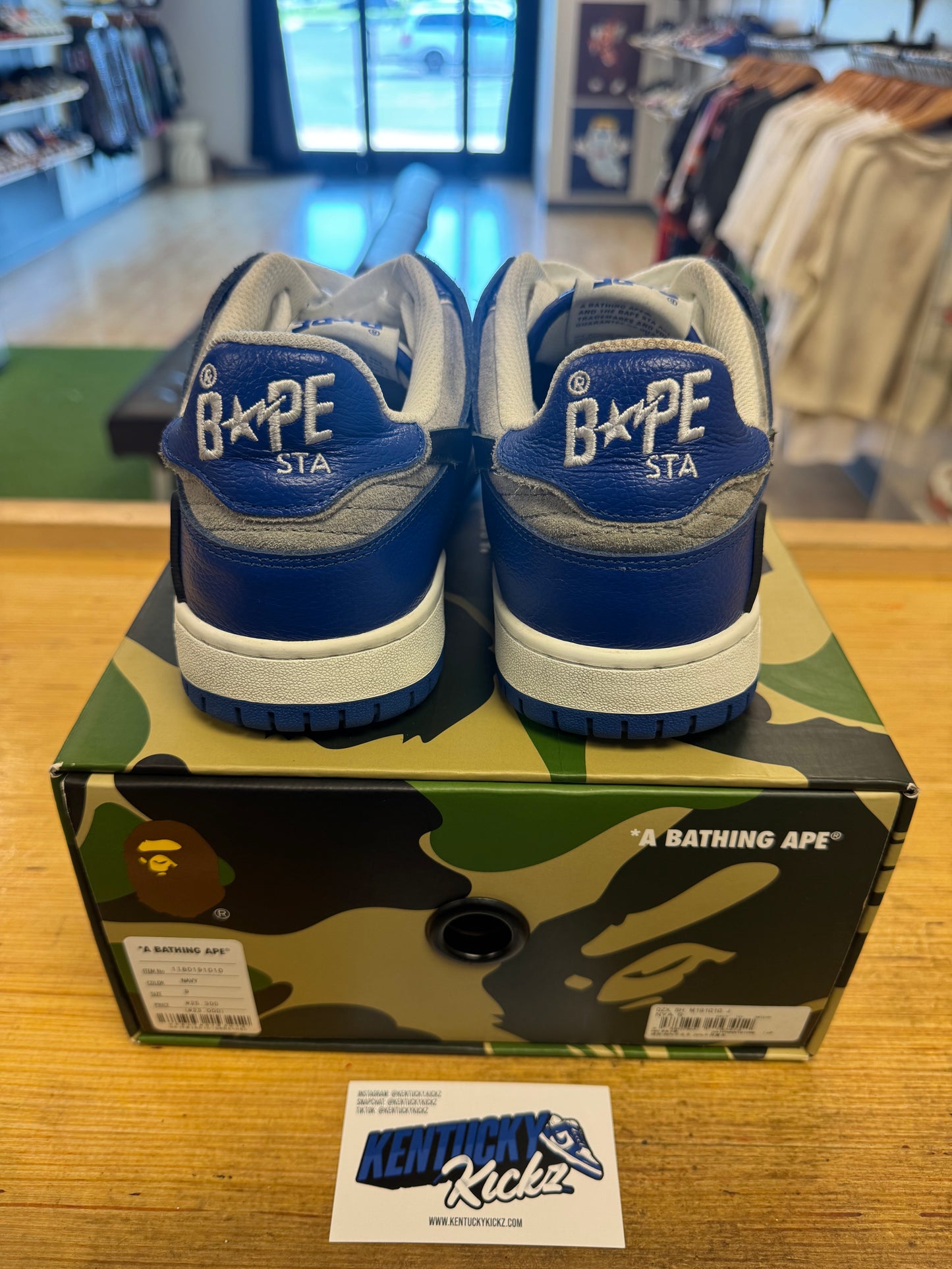 Bathing Ape Bape SK8 Sta “Blue Grey