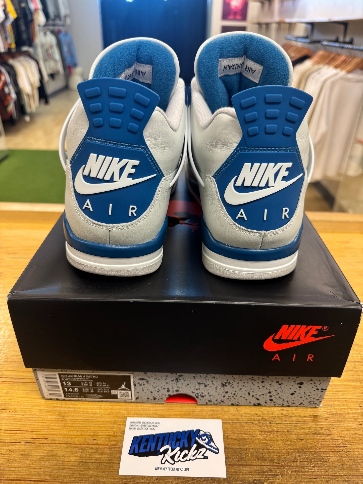 Jordan 4 Retro “Military Blue” (Sz 13)
