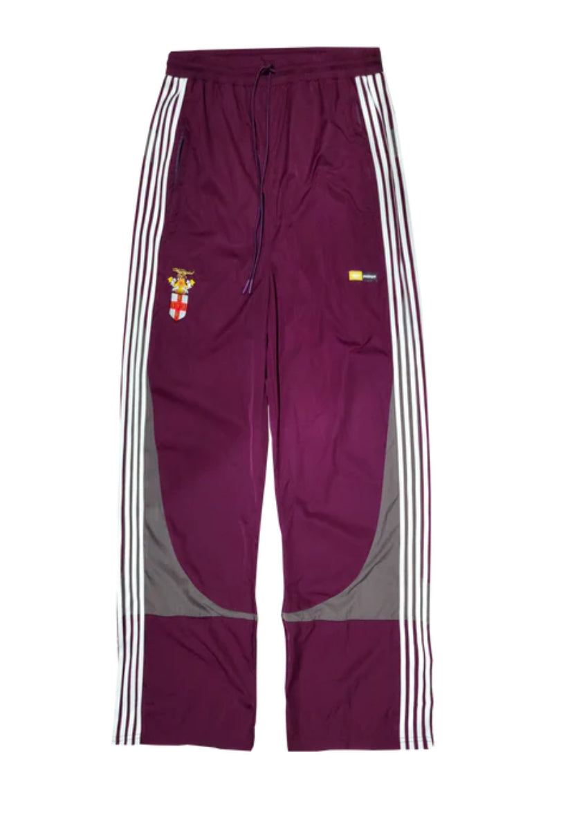 “Pasteque” 5-STRIPE NYLON TWILL TRACK PANTS (Burgundy)