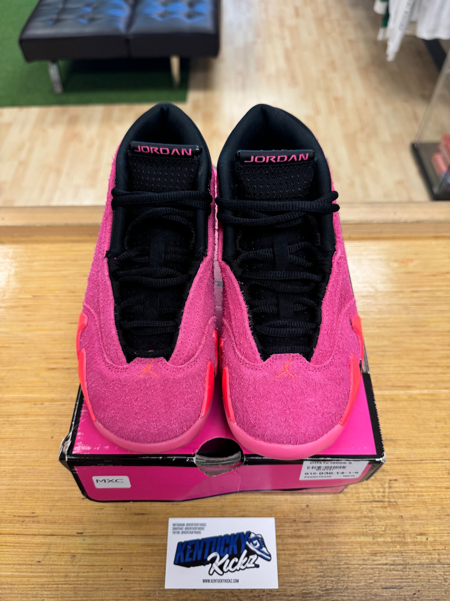 Jordan 14 Retro Low “Shocking Pink” (Sz 5.5W / 4Y)