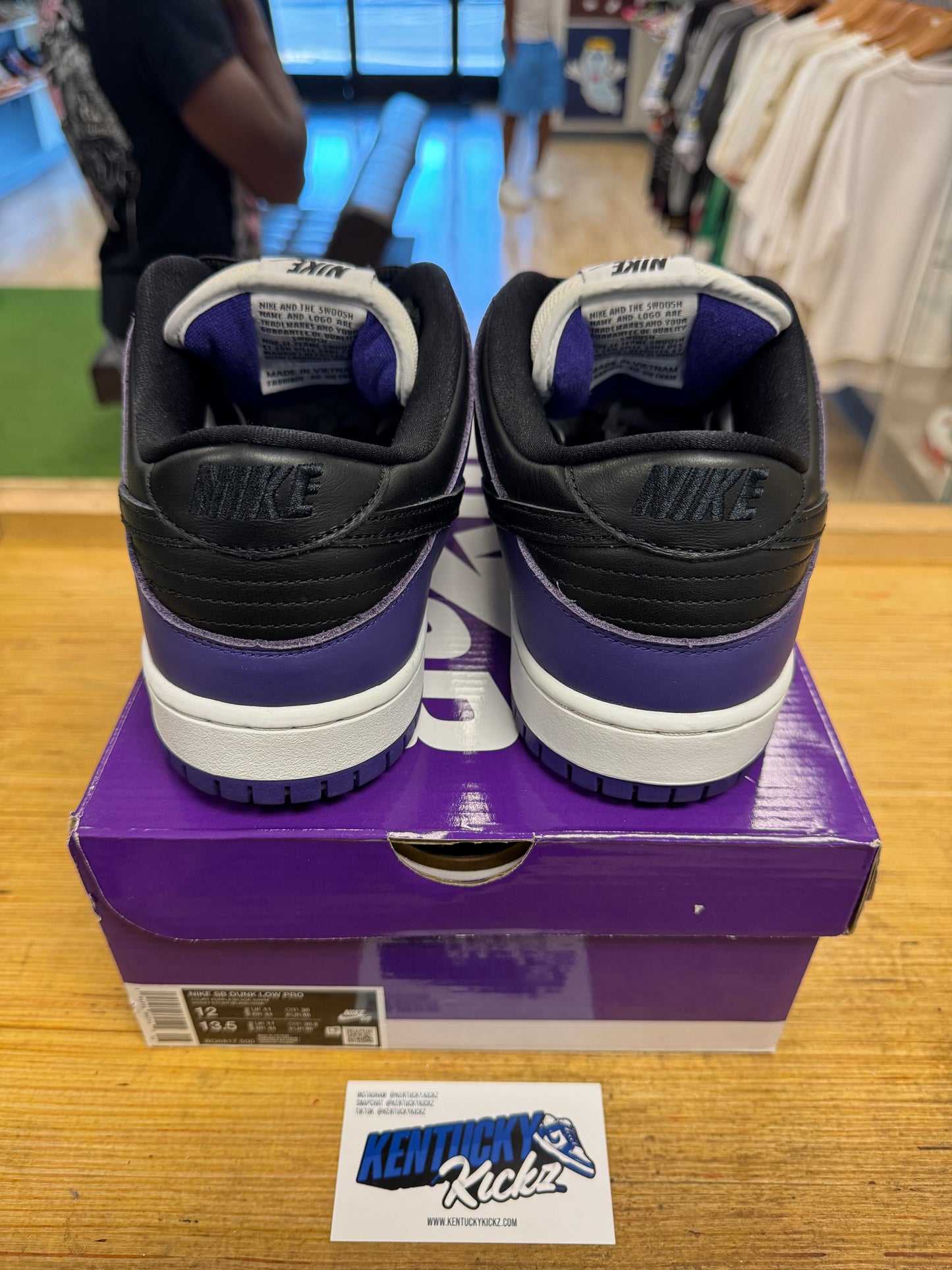 SB Dunk Low “Court Purple” (Sz 12)