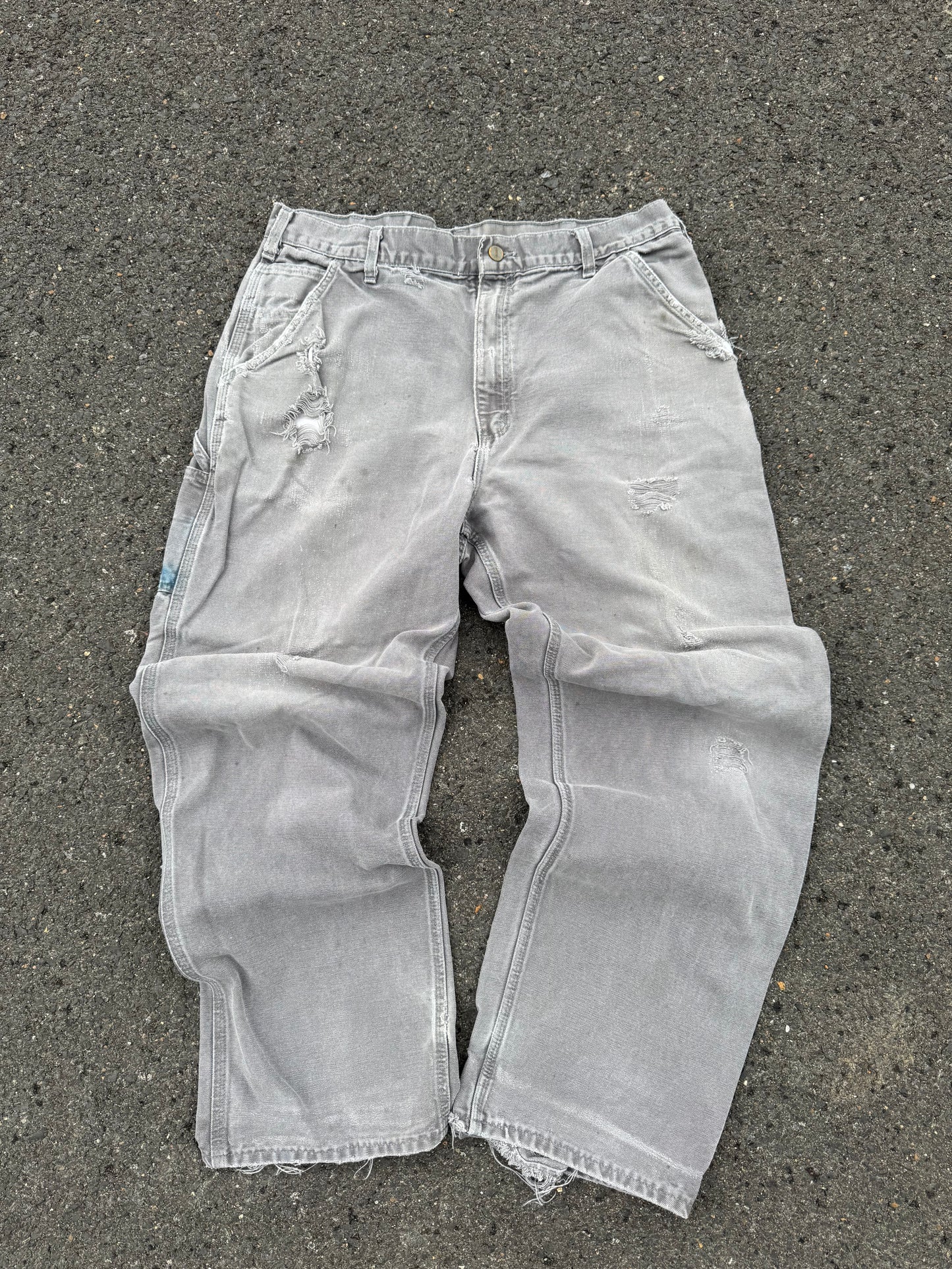 “VINTAGE” Faded Grey Carhartt Jeans - 38 x 32