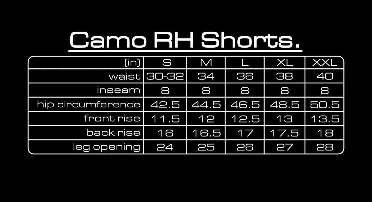 “GV” CAMO RH SHORTS