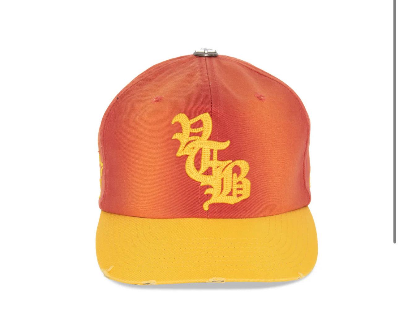 “Vertabrae” ORANGE AND YELLOW SNAPBACK