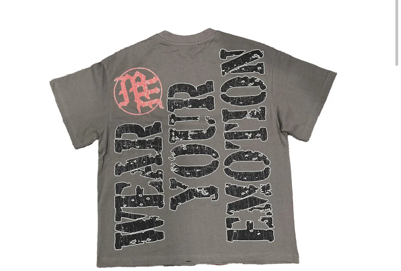“MIXED EMOTION” Grey Spaceship Tee