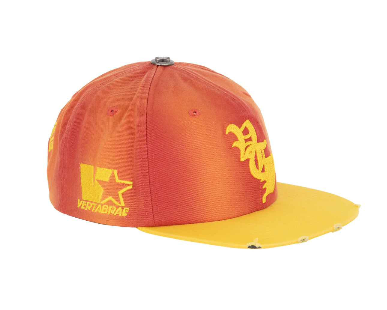 “Vertabrae” ORANGE AND YELLOW SNAPBACK