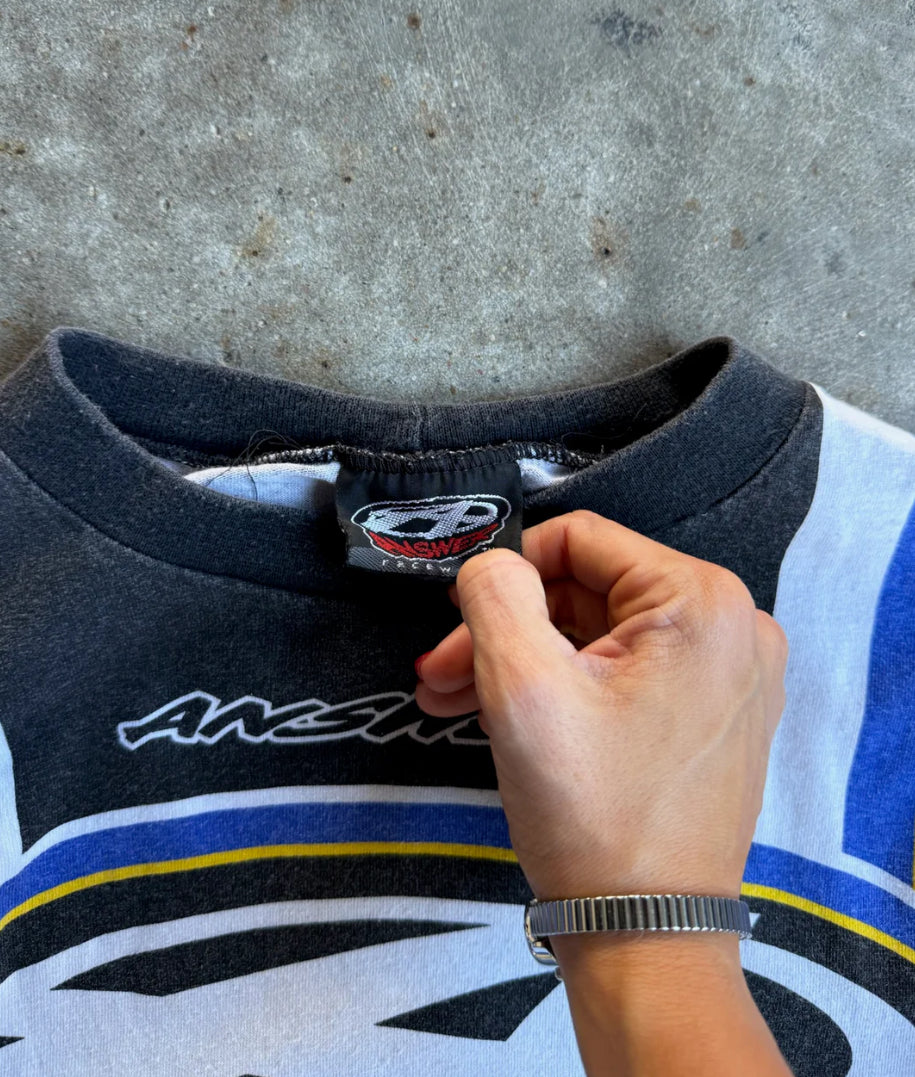 Vintage Edge Raceway Blue/Yellow Long Sleeve Jersey