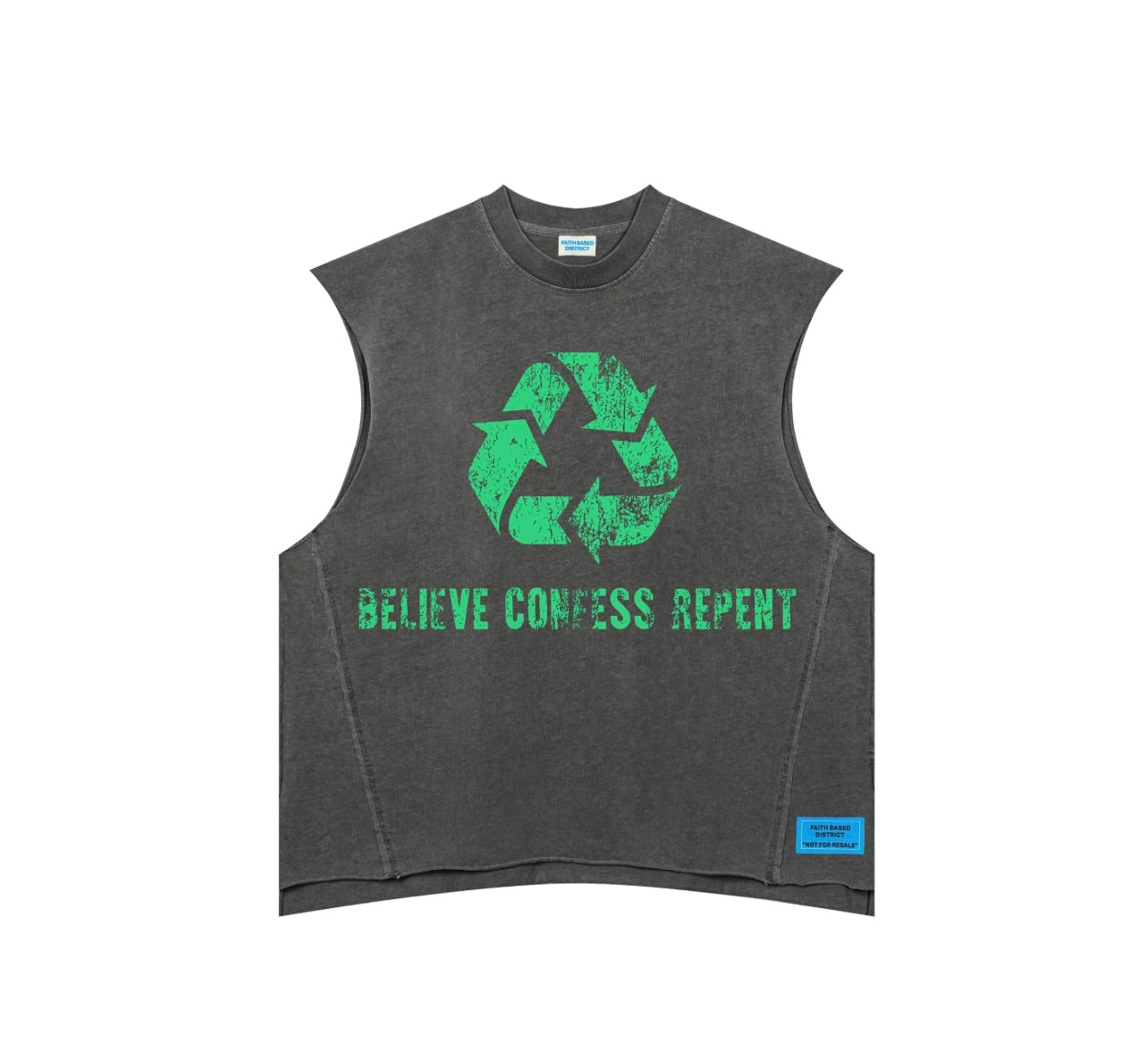 “Faith Based District” BELIEVE CONFESS REPENT CUTOFF (ASH GREY)
