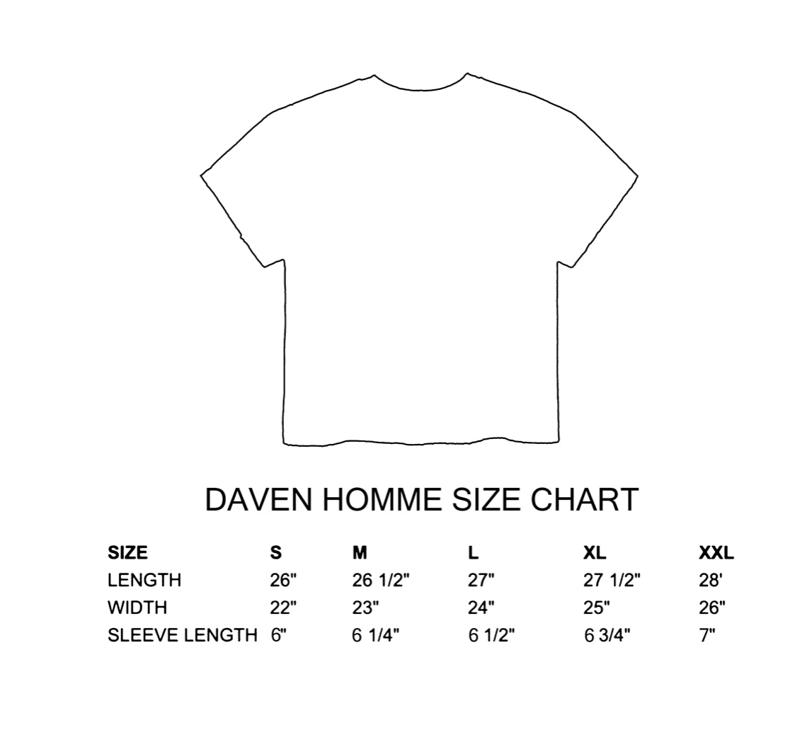 “DAVEN HOMME” NO APOLOGY TEE