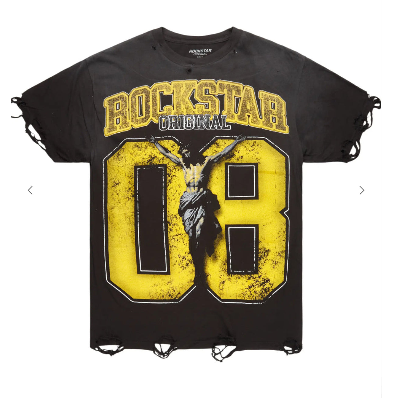 “ROCKSTAR ORIGINAL” Jesus Black/Yellow Tee