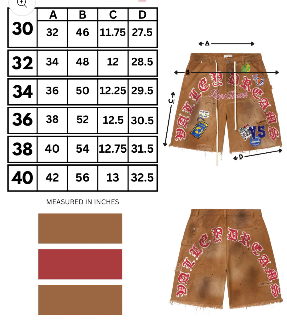 “Vale” WORKSHOP JORTS (BROWN)