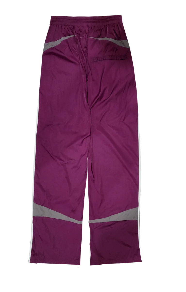 “Pasteque” 5-STRIPE NYLON TWILL TRACK PANTS (Burgundy)