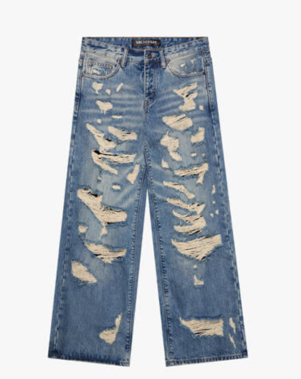 “VALABASAS” SPLINTER BLUE WASH BAGGY DENIM JEAN