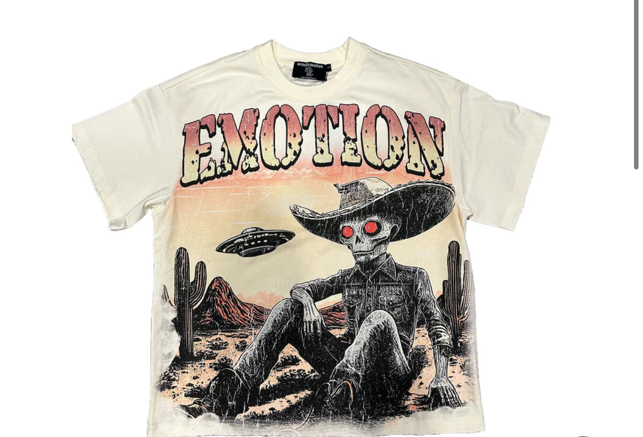 “MIXED EMOTION” Cream Deserted Tee