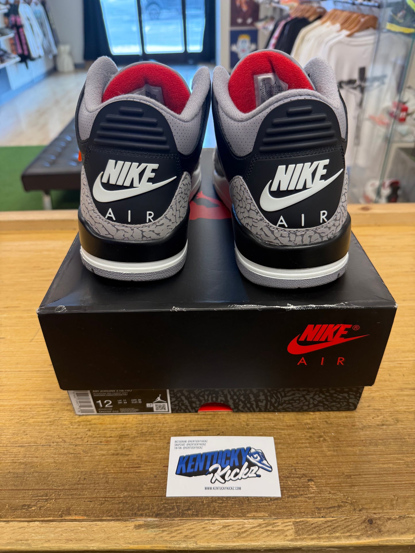 Jordan 3 Retro “Black Cement” 2024 (Sz 12)