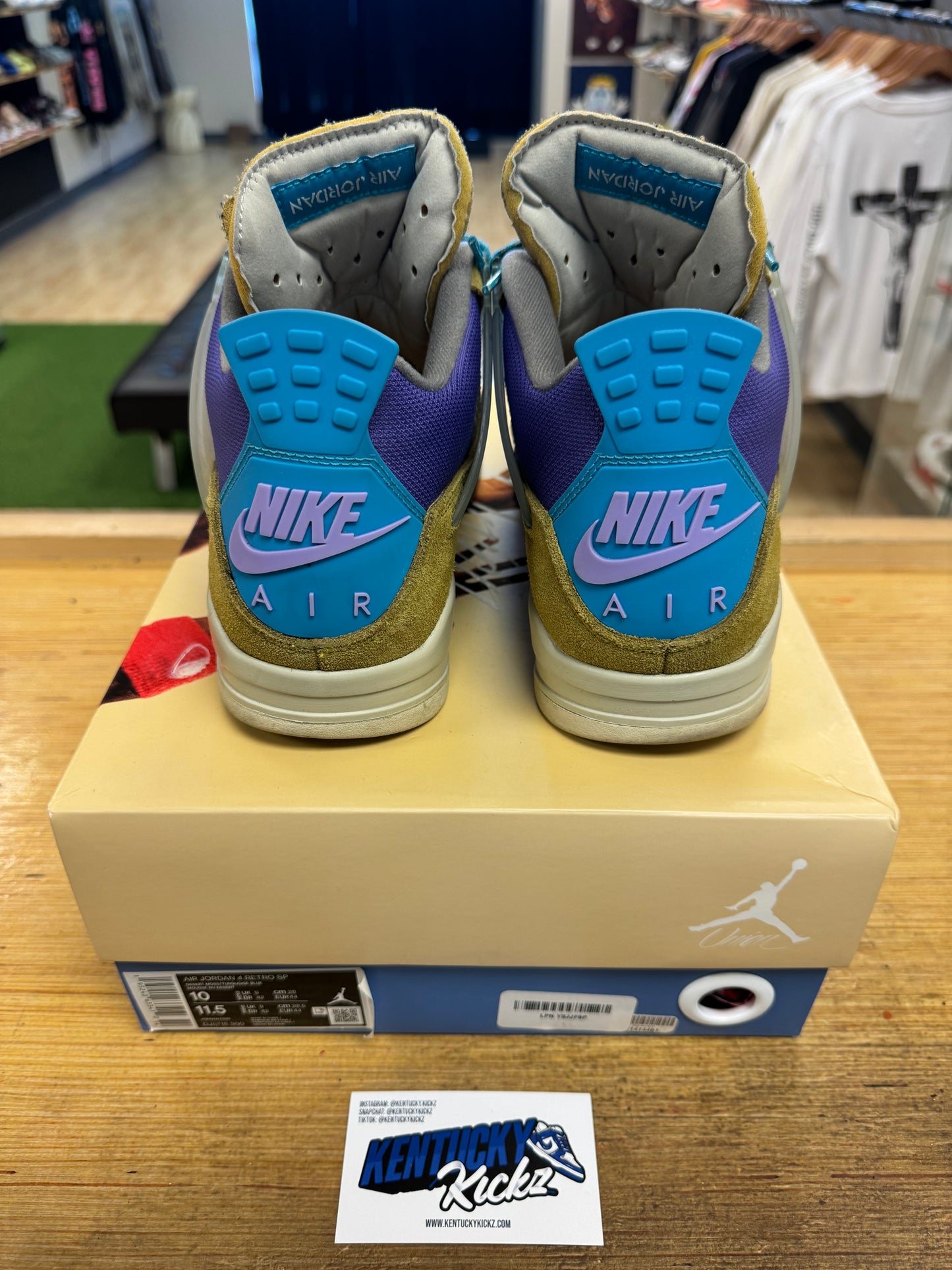 Jordan 4 Retro SP “30th Anniversary Union Desert Moss” (Sz 10)
