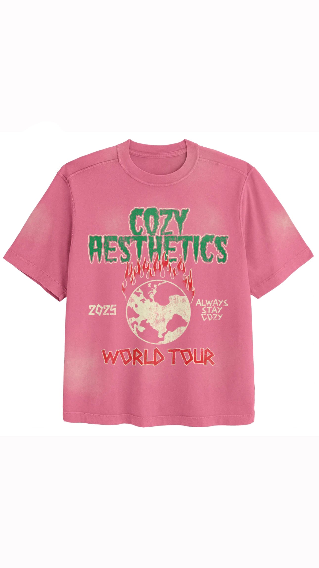 “Cozy” 2025 World Tour Tee (Vintage Pink)