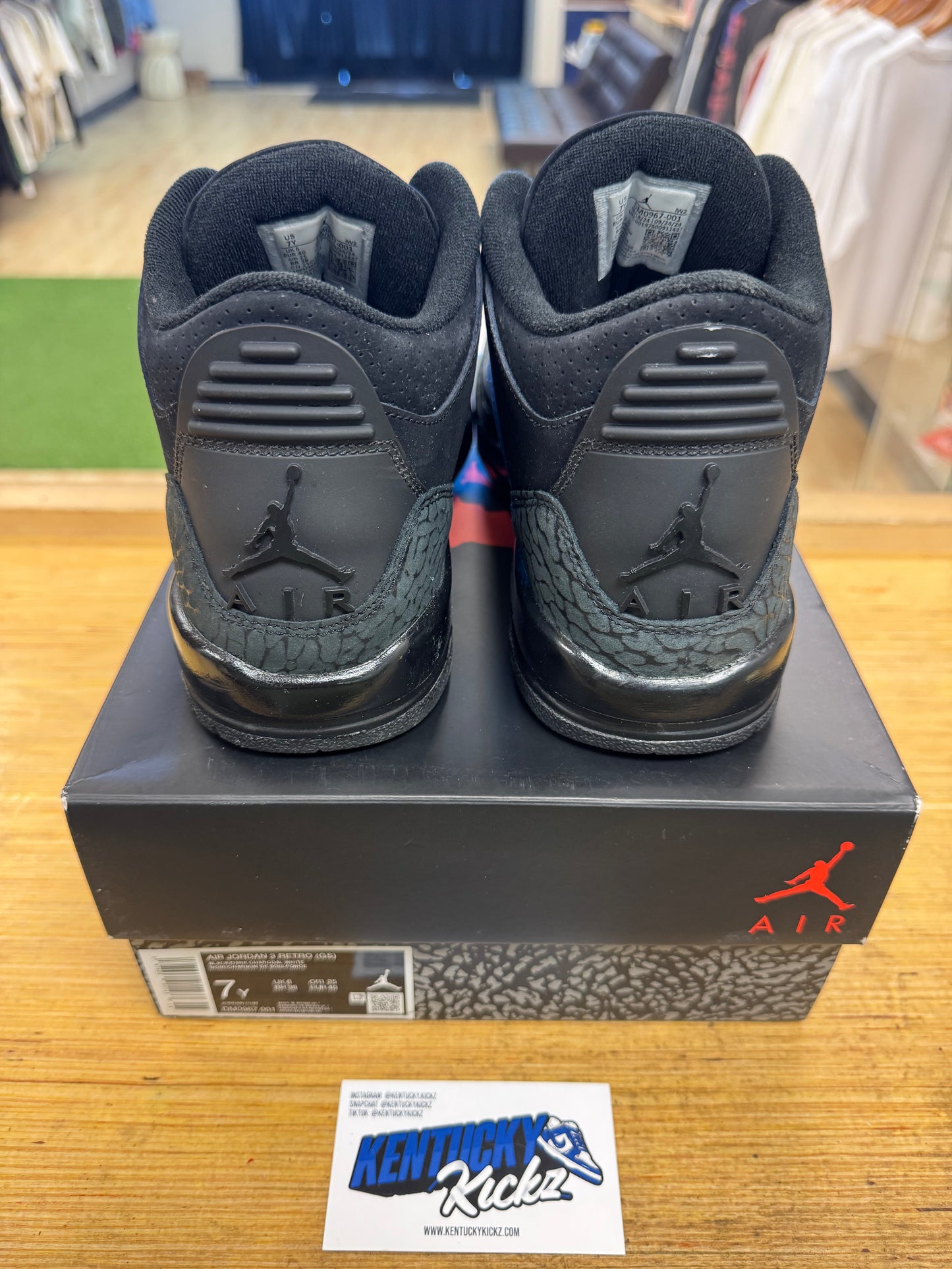 Jordan 3 Retro “Black Cat” (Sz 7Y)