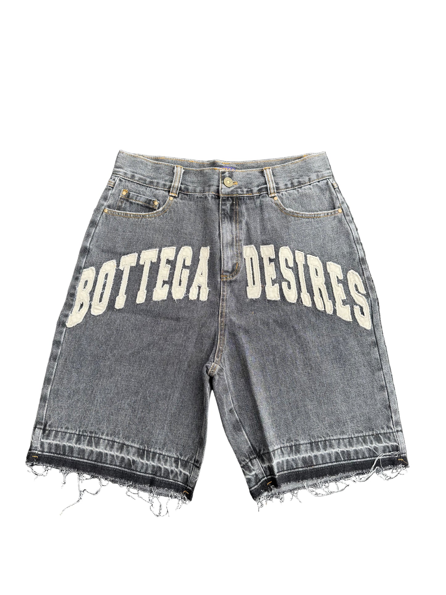 “Bottega Desire” Denim Shorts (BLACK)