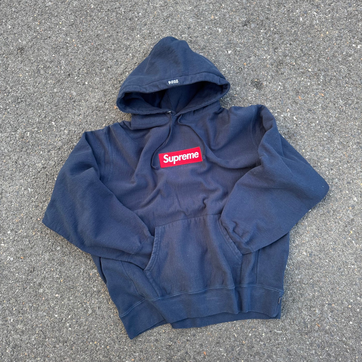 Supreme Box Logo Hooded Sweatshirt “Navy” (FW24)