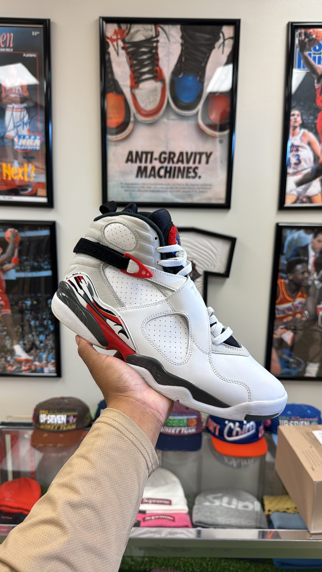 Jordan 8 Retro “White True Red” (Sz 11)