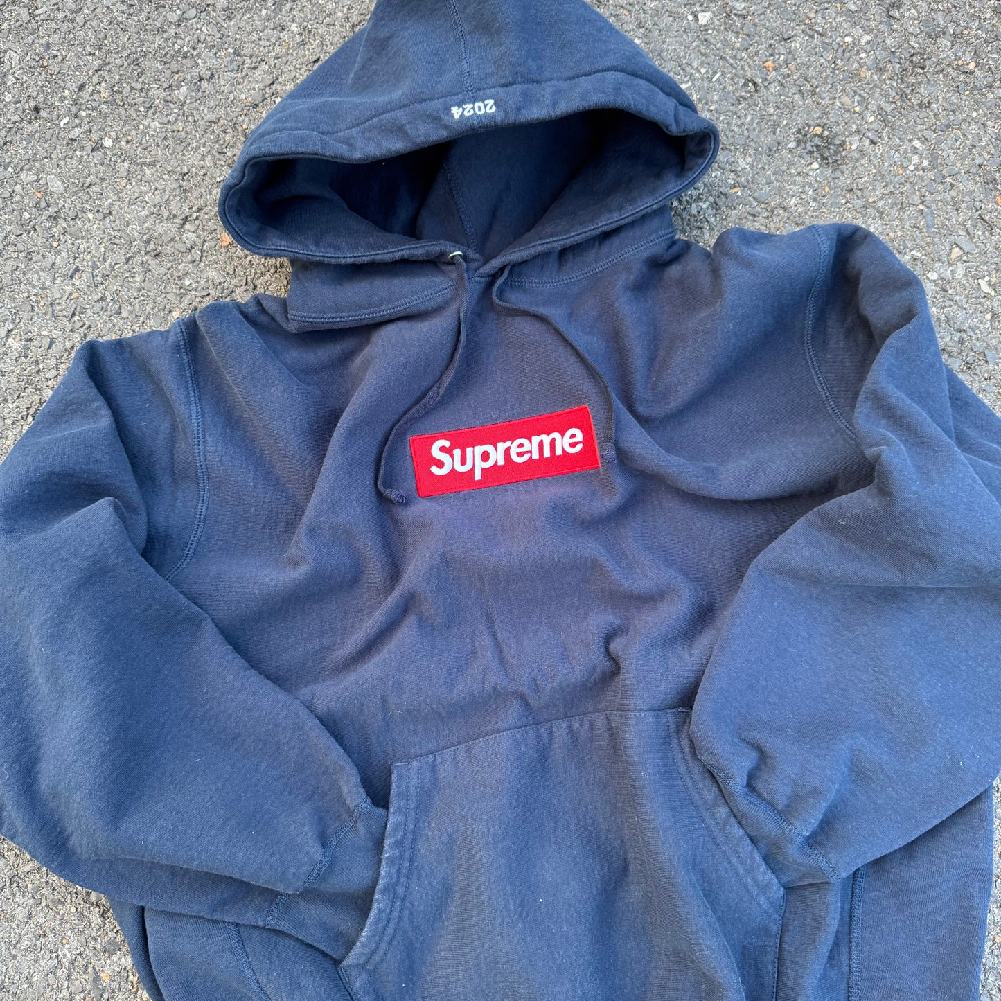 Supreme Box Logo Hooded Sweatshirt “Navy” (FW24)