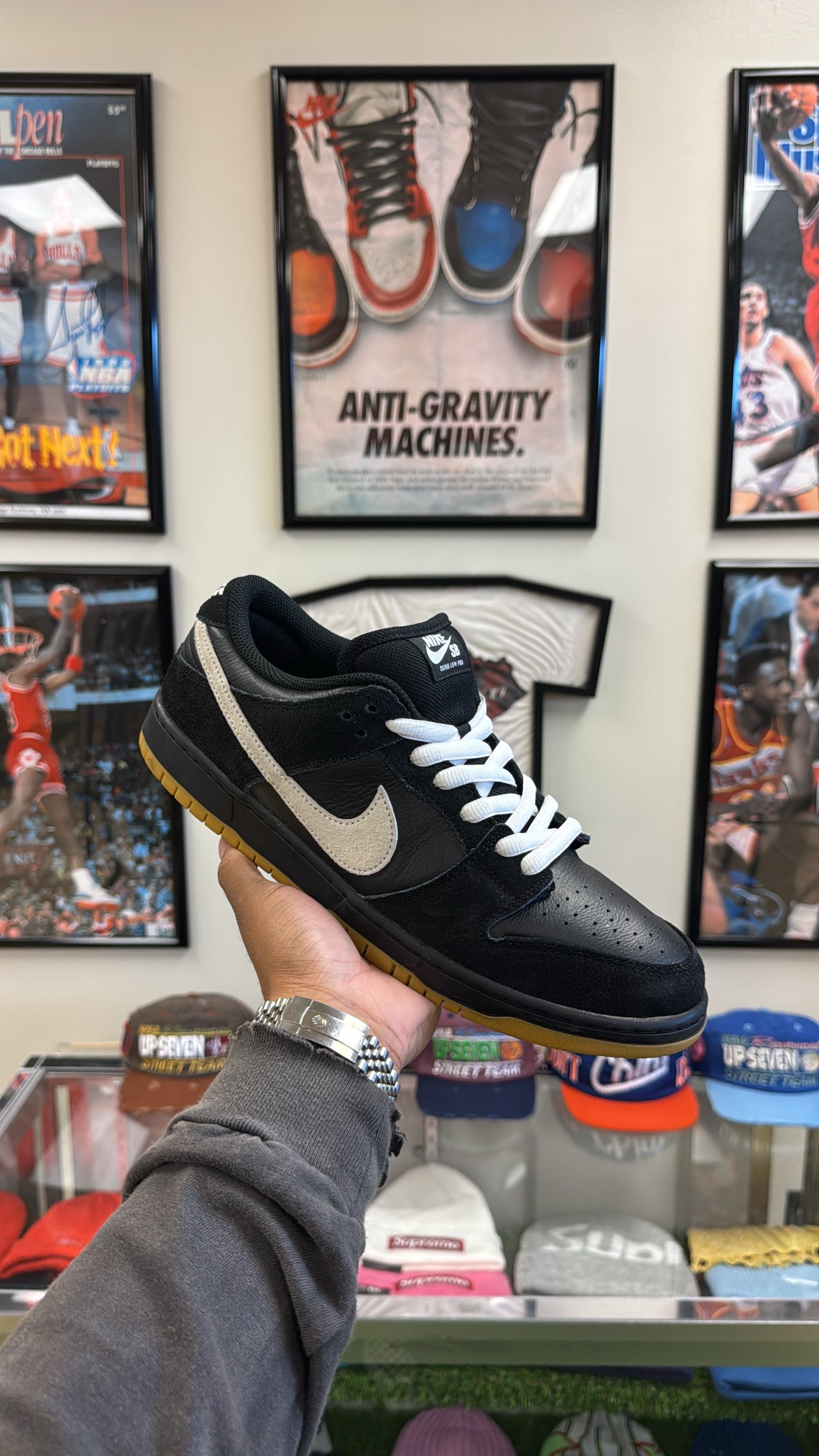 SB Dunk Low “Black White Gum” (Sz 12)
