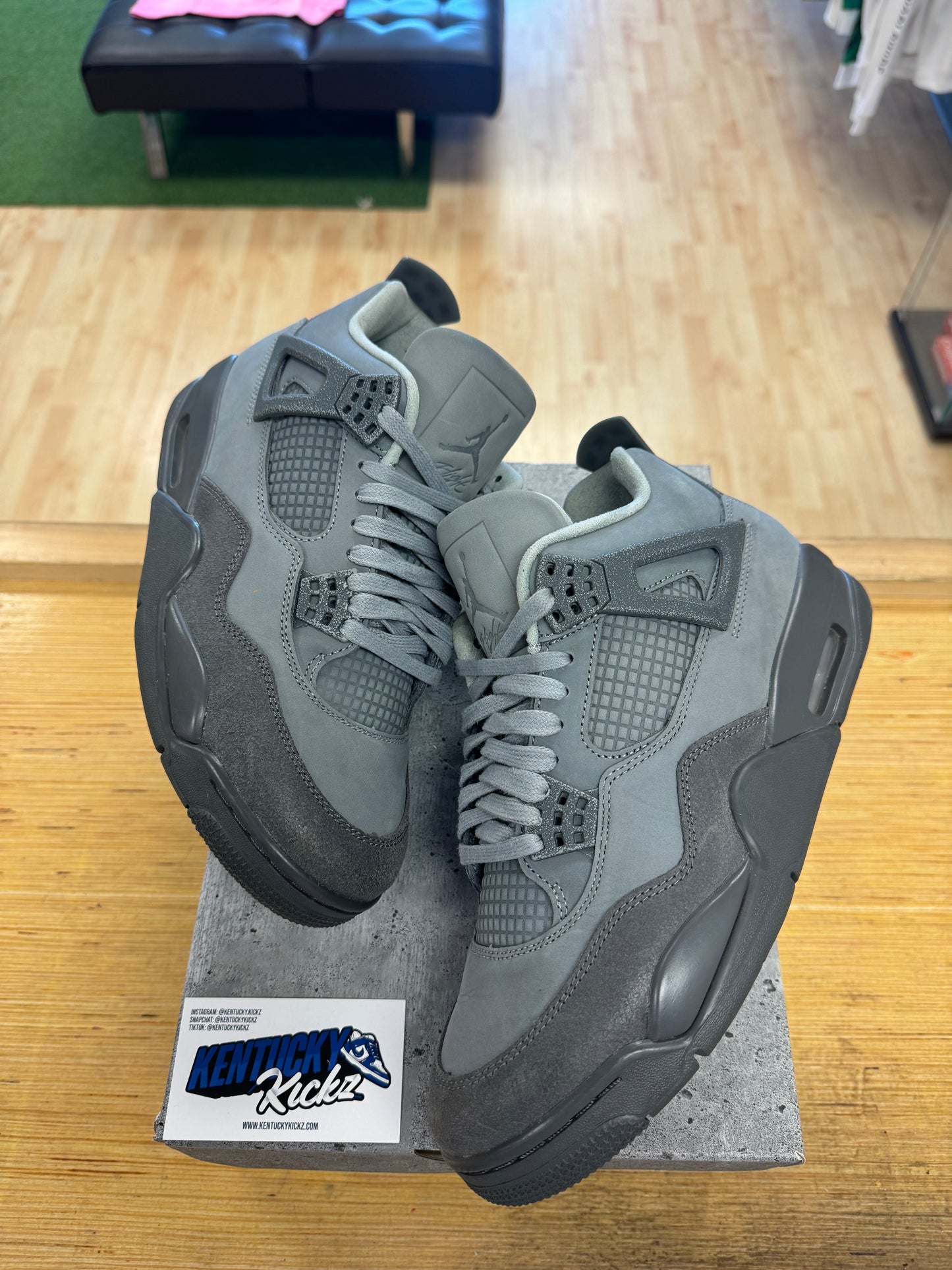 Jordan 4 Retro “Wet Cement” (Sz 8.5)
