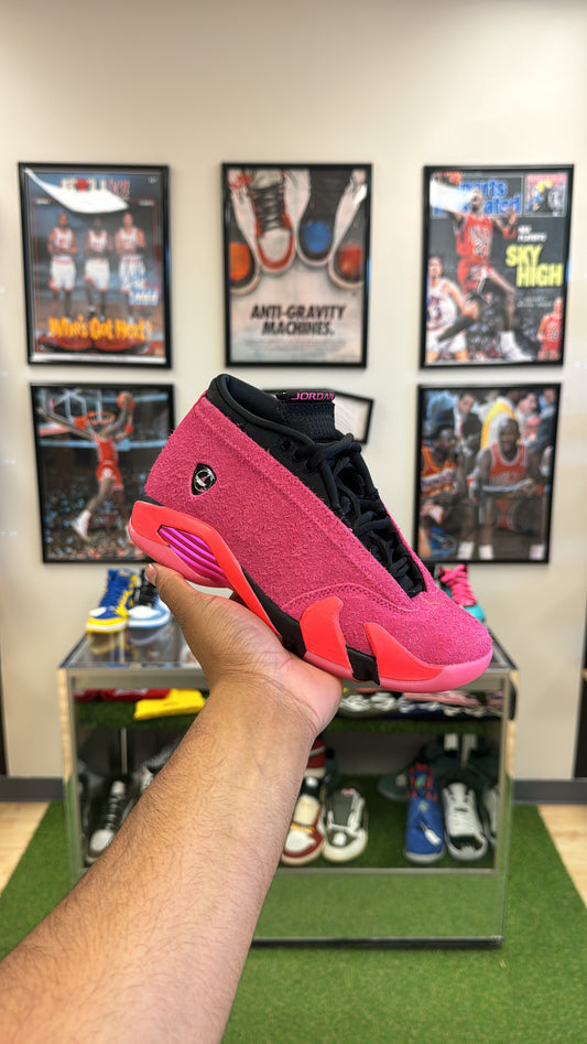 Jordan 14 Retro Low “Shocking Pink” (Sz 5.5W / 4Y)