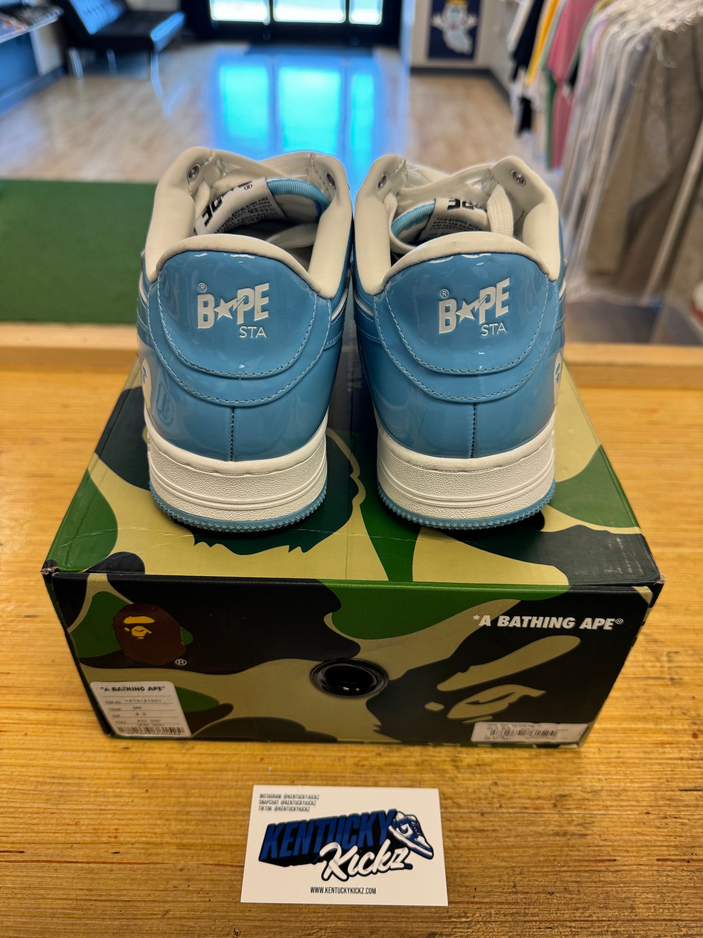 A Bathing Ape Bape Sta Low “Blue” (Sz 8.5) (USED 1x)